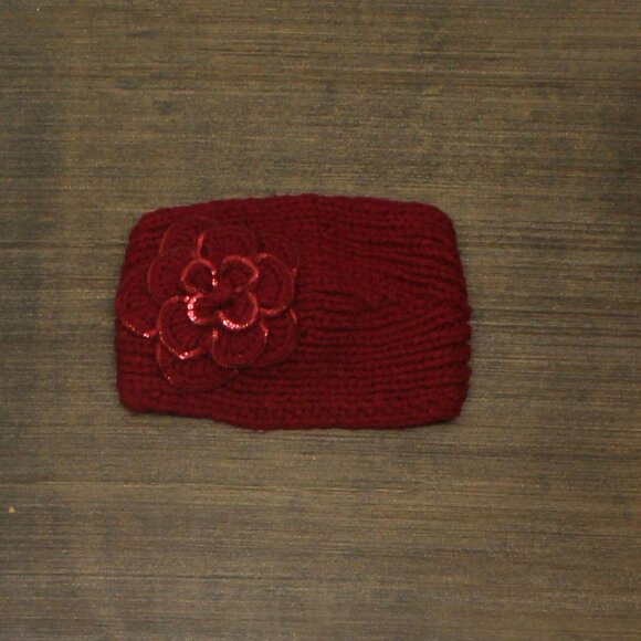 C.C. Exclusives Womens Acrylic Sequin Head Winter Wrap Red One Size - Picture 1 of 4